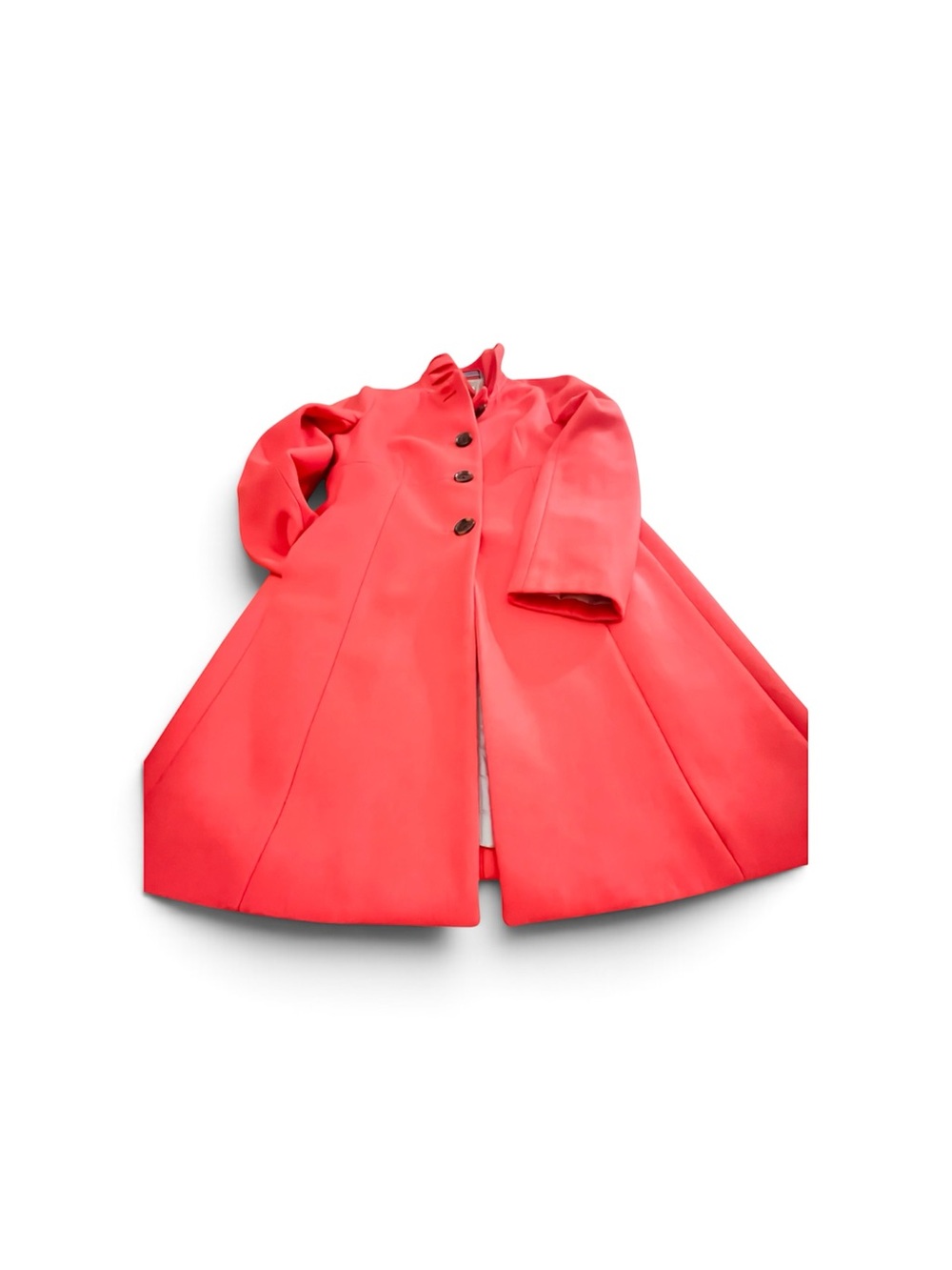J.Crew Coral Wool Funnel Neck Coat Size 8 B4106 Winter Jacket - Picture 16 of 16
